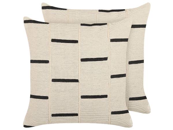 

Подушка Beliani 2 шт ABIES, 45x45x45 см цвет beige/schwarz/creme