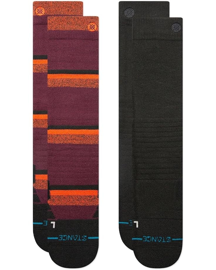 

Носки Unisex Stance Nightride Mid Poly Snow 2-Pack, черный
