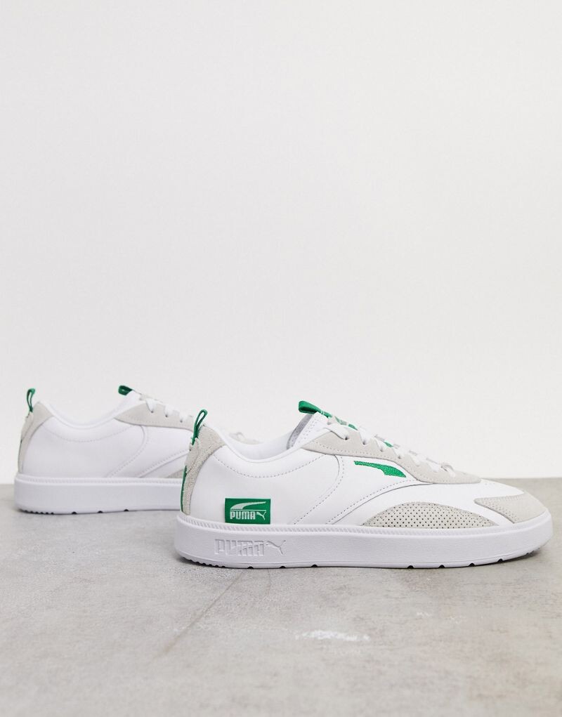 

Бело-зеленые кожаные кроссовки Puma Oslo Pro, Зеленый, Бело-зеленые кожаные кроссовки Puma Oslo Pro
