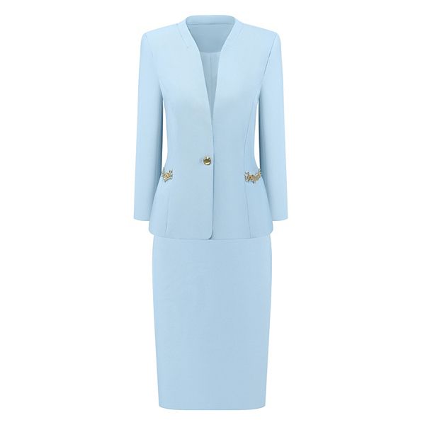 

Женский костюм-двойка для офиса: блейзер и юбка-карандаш Inspire Chic