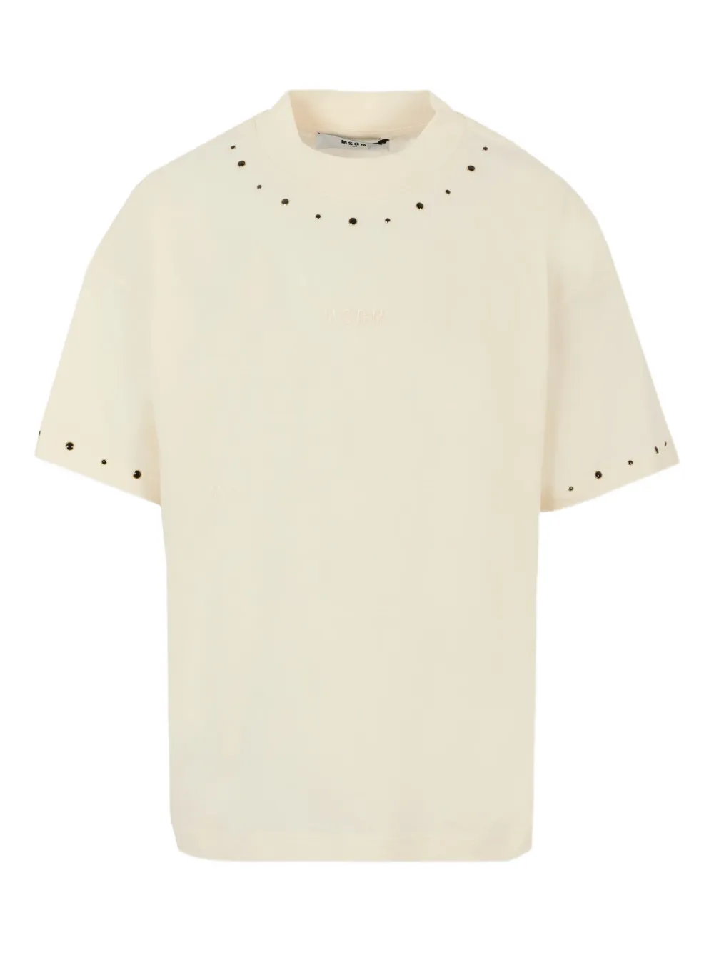 

Футболка с короткими рукавами и заклепками MSGM Kids, нейтральный