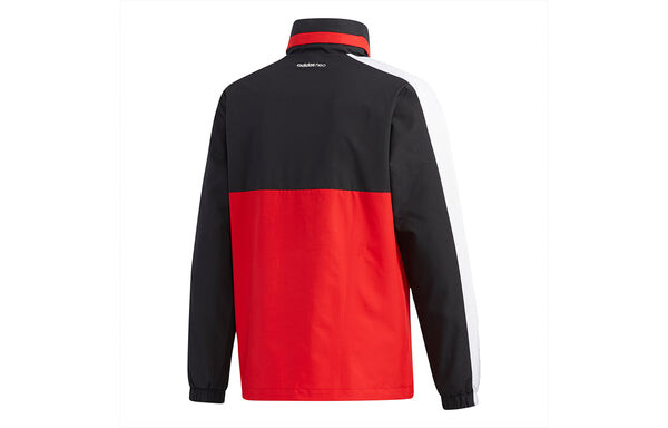 Куртка adidas neo hooded Zipper Colorblock Sports Jacket Red, красный — фото 2