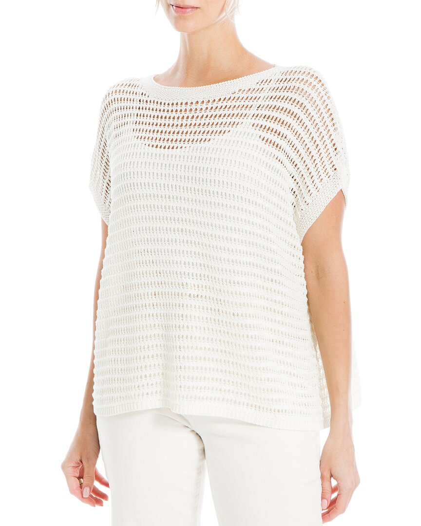 

Макс Студио Свитер из сетчатой льняной смеси Max Studio, белый