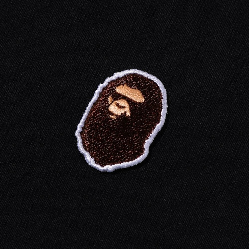 Тяжелая футболка свободного покроя с длинными рукавами BAPE Multi Fonts, цвет черный — фото 2