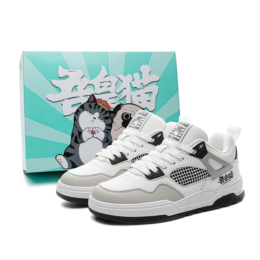 

Supremo Cat Низкие скейтерские кроссовки унисекс бело-черные, цвет White/Black