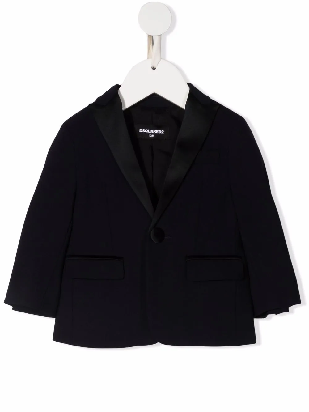 

Шерстяной однобортный блейзер DSQUARED2 KIDS, синий