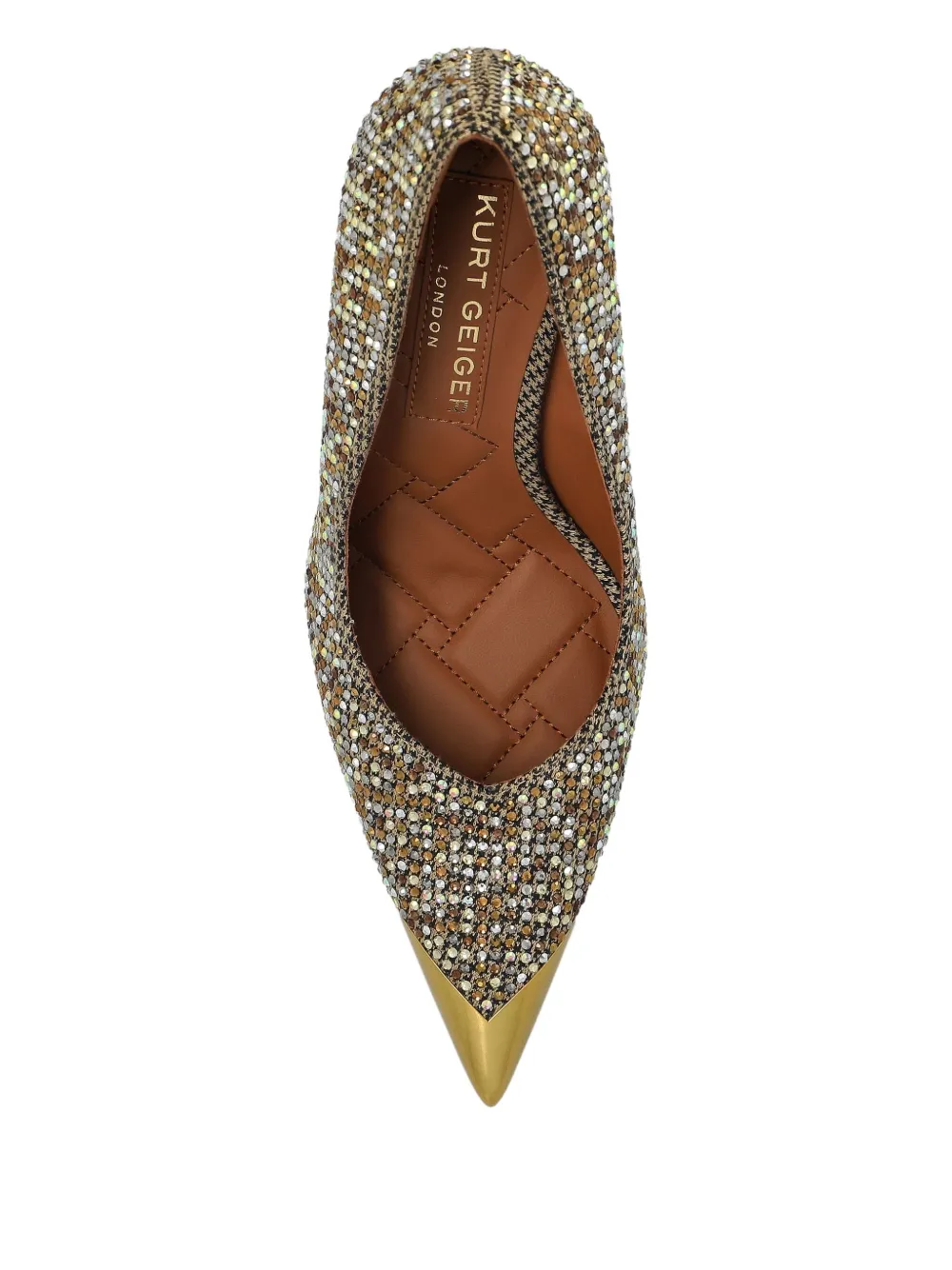 Туфли-лодочки Regent Point на каблуке 70 мм Kurt Geiger London, нейтральный — фото 3