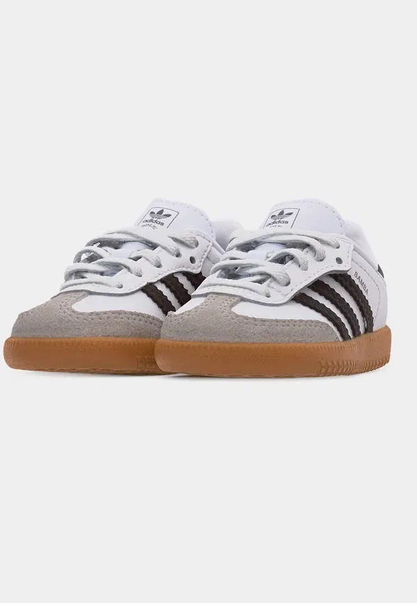 Кроссовки детские Adidas Originals Samba OG, белый/кофе/серый гранит — фото 3