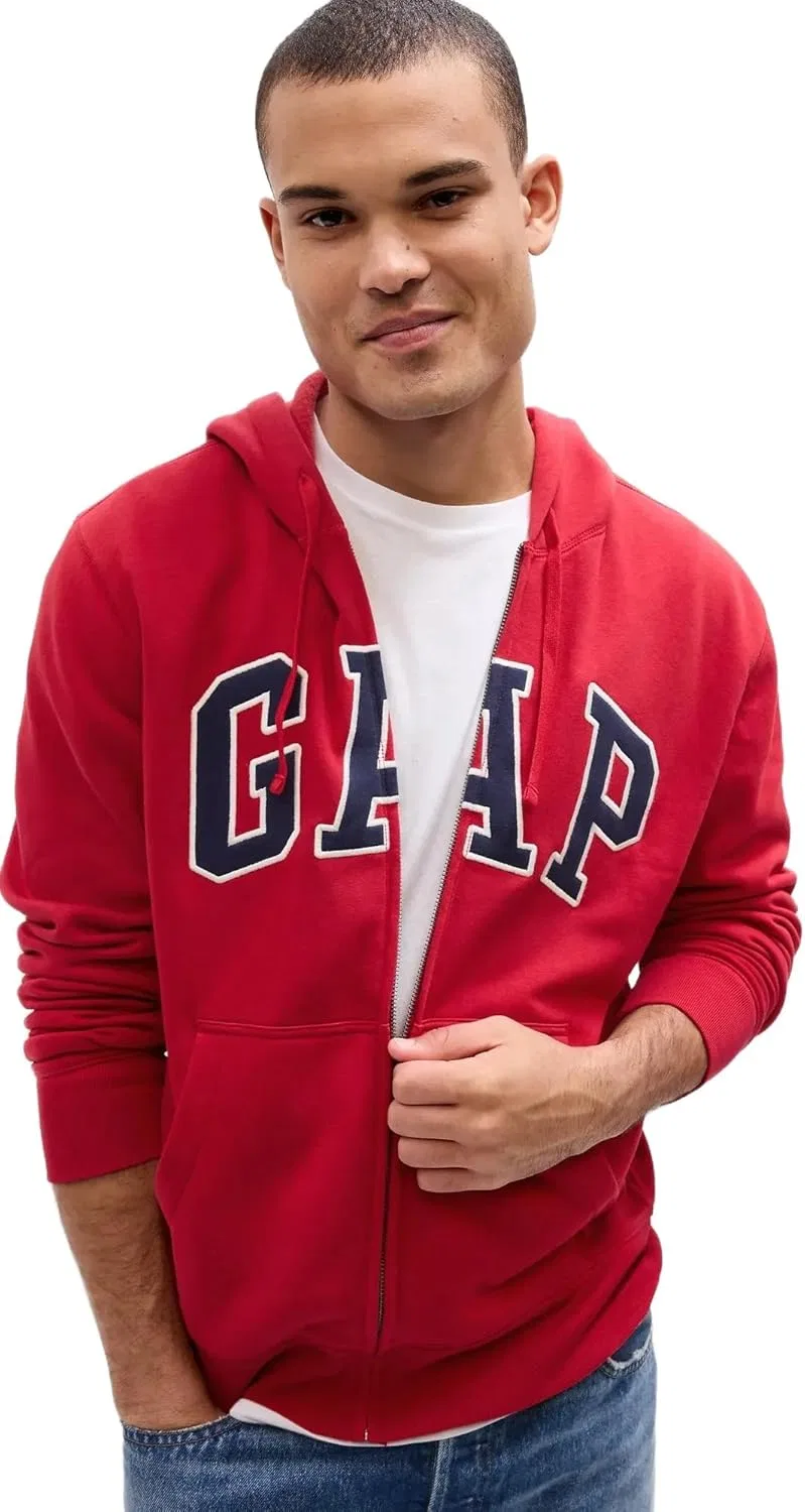 Толстовка на молнии Heritage Logo Full Zip, GAP, Red Apple