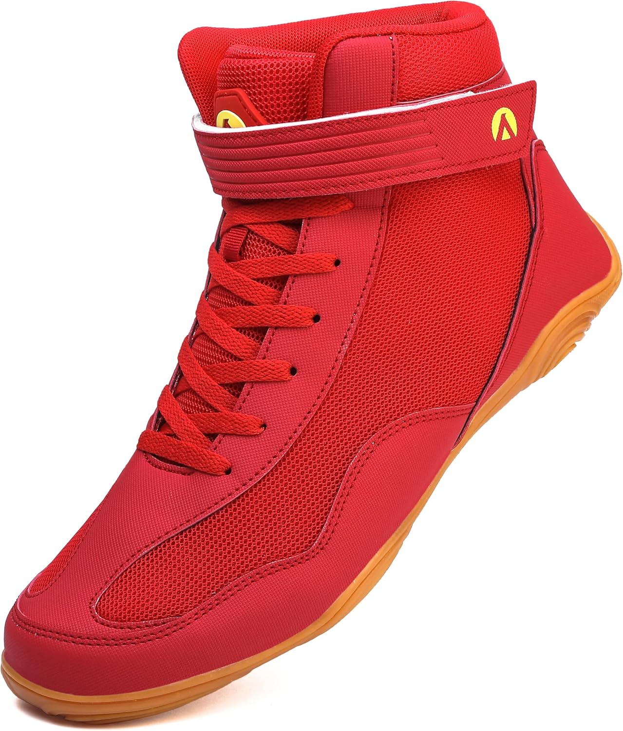 

Мужские борцовки DimaiGlobal, кроссовки для фитнеса, боксерские туфли с нулевым падением, высокие спортивные обувь для боевых искусств, тхэквондо, каратэ, тренировочная обувь для единоборств, красный