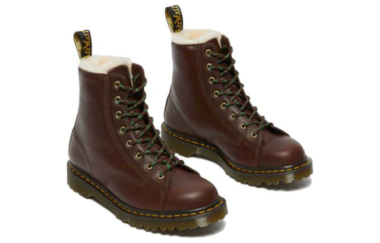 Мужские ботинки Dr. Martens Barton кожаные с утепленной подкладкой, коричневый — фото 2