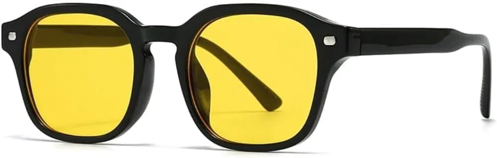 

Солнцезащитные очки с защитой UV400 | Круглая легкая оправа, цветные линзы | Для женщин и мужчин, для занятий спортом на открытом воздухе и вождения LXLHWN, Yellow