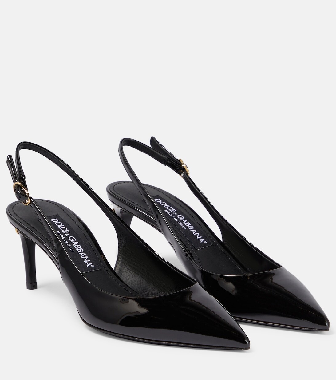 Лакированные туфли Cardinale с ремешком на пятке Dolce&Gabbana, черный