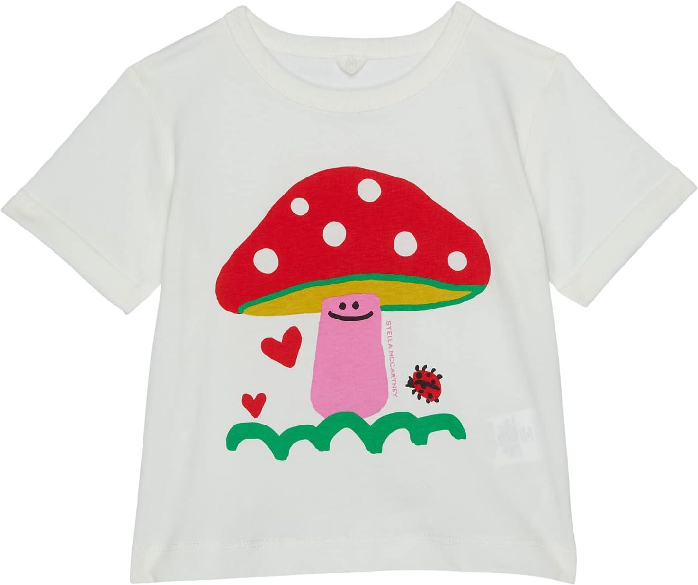 

Футболка Stella Mccartney Tee with Smiley Mushroom Print, белый