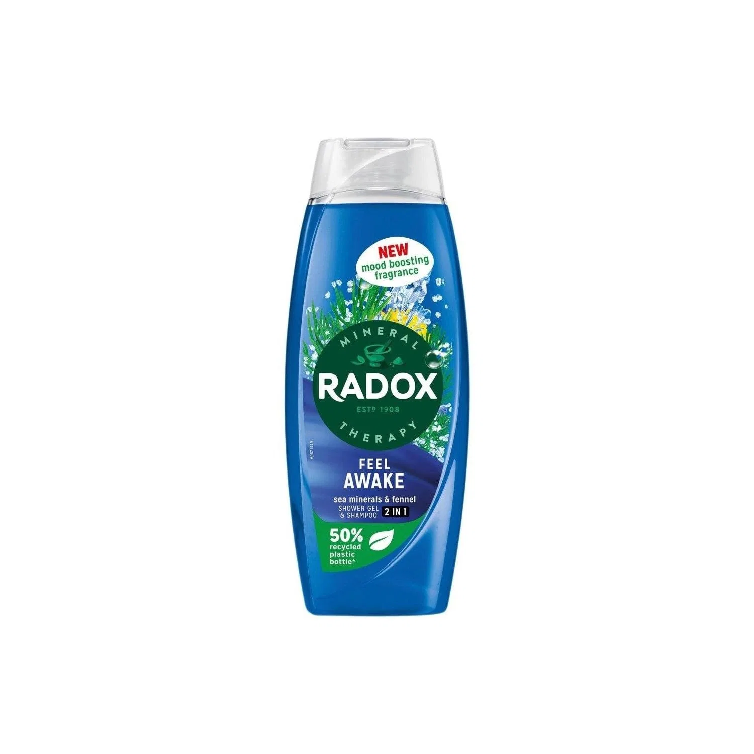 Гель для душа и шампунь 2-в-1 Mineral Therapy Feel Awake от Radox, 6 x 450 мл Radox, Blue — фото 2