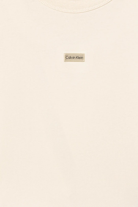 Детская футболка Calvin Klein Jeans, бежевый — фото 3