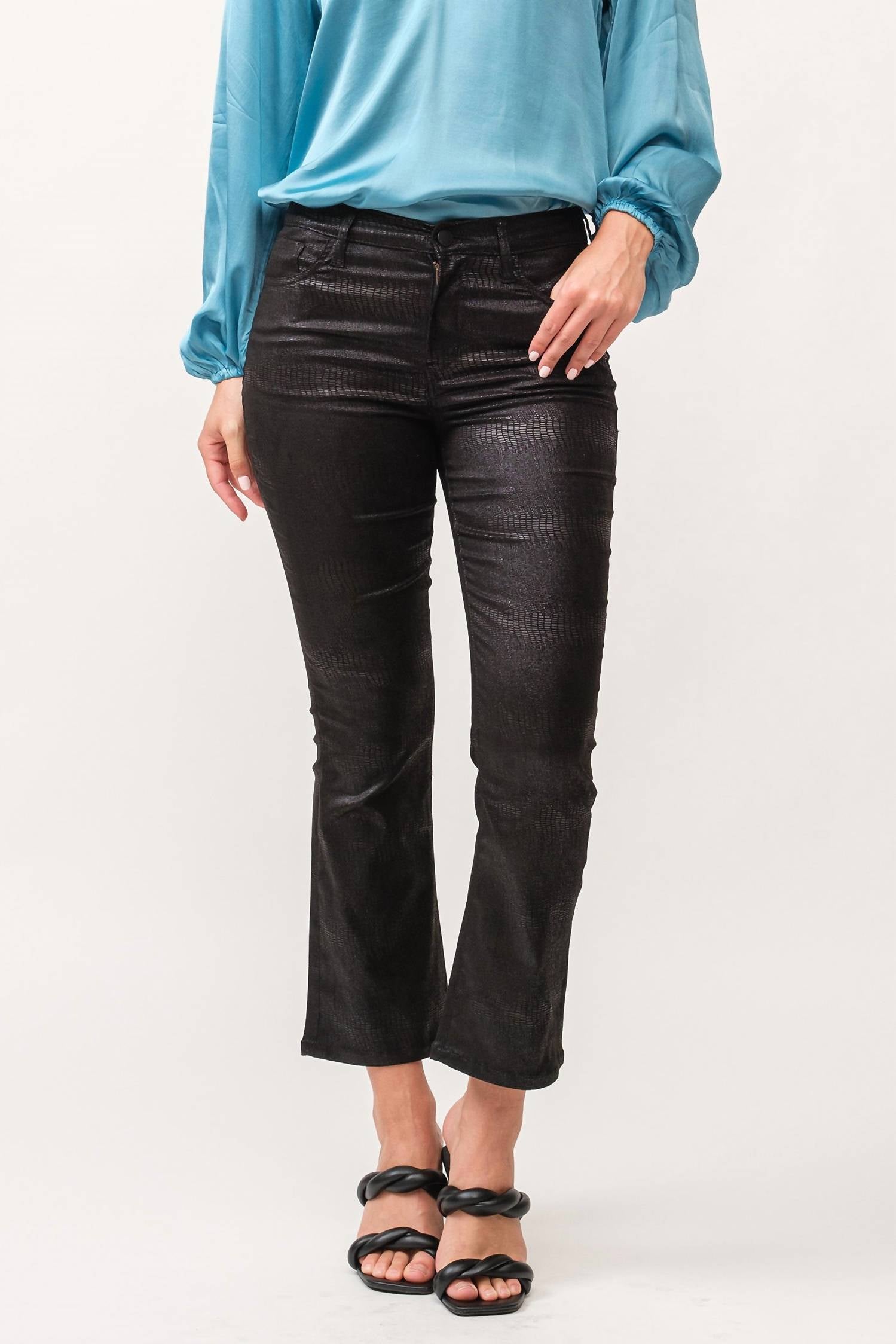 

Брюки из искусственной кожи Jeanne черного цвета DEAR JOHN DENIM