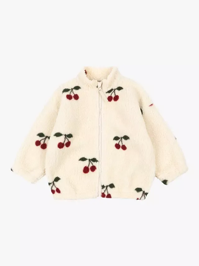 Детская куртка-комбинезон Jody Cherry Pattern, кремового цвета Konges Sløjd