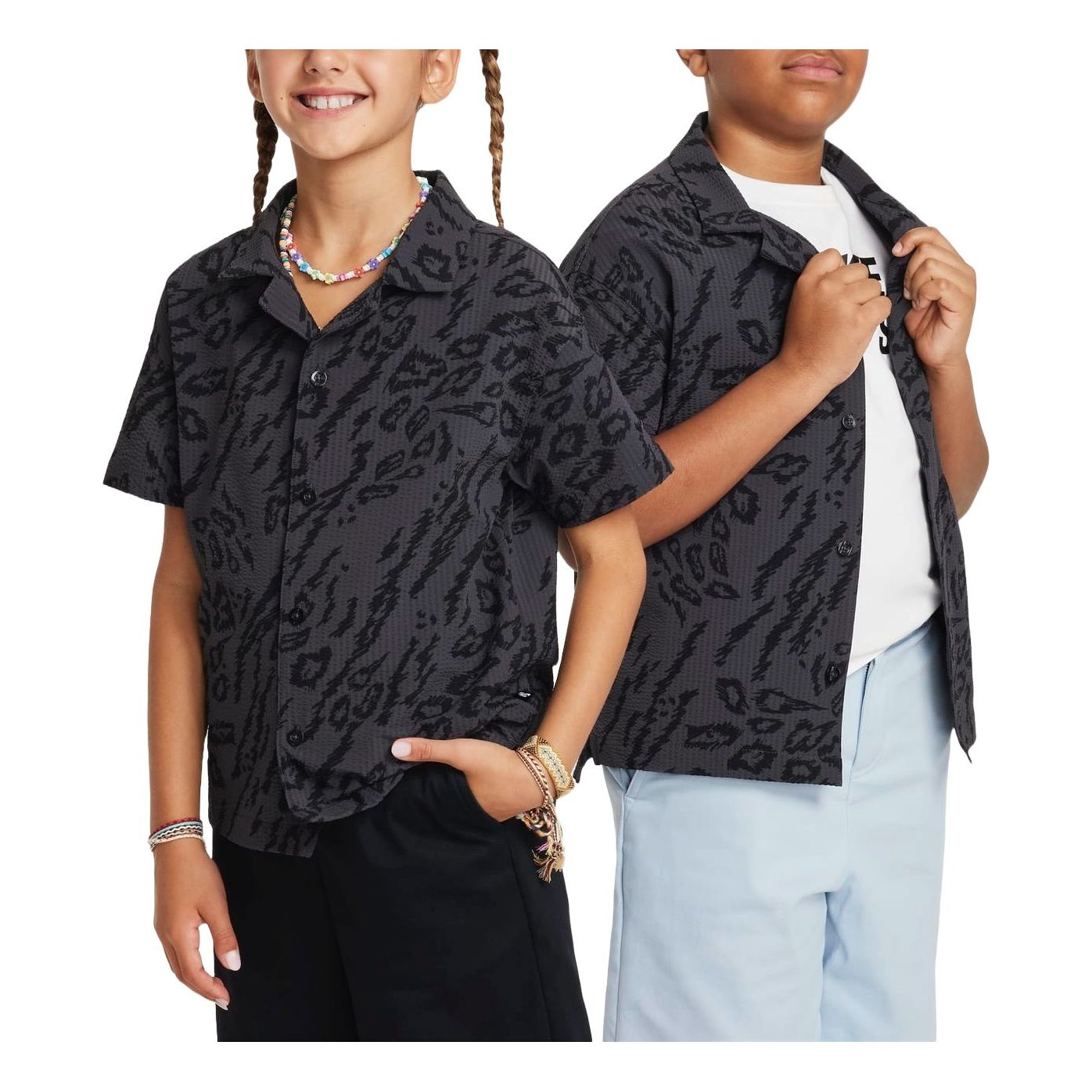 

Рубашка (GS) Nike SB Dri-FIT Button Down Skate Shirt 'Black' FN9218-060, черный