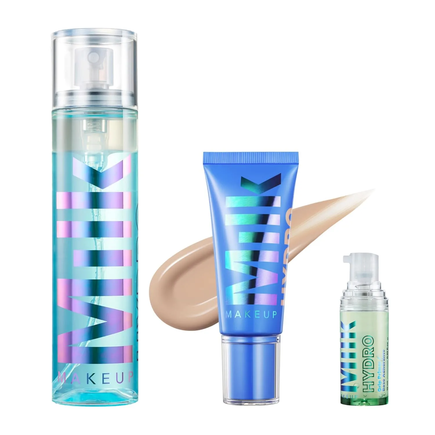 Milk Makeup Hydro Grip набор с праймером, спреем-фиксатором и тональным средством Skin Tint 2 - увлажняет кожу и фиксирует макияж до 12 часов, легкий и стойкий с гиалуроновой кислотой
