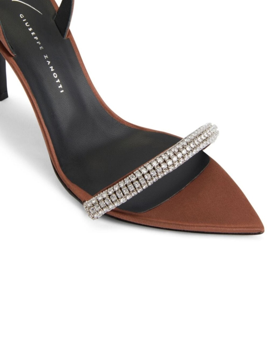 Giuseppe Zanotti босоножки Intriigo Galassia 90 со стразами, коричневый — фото 4