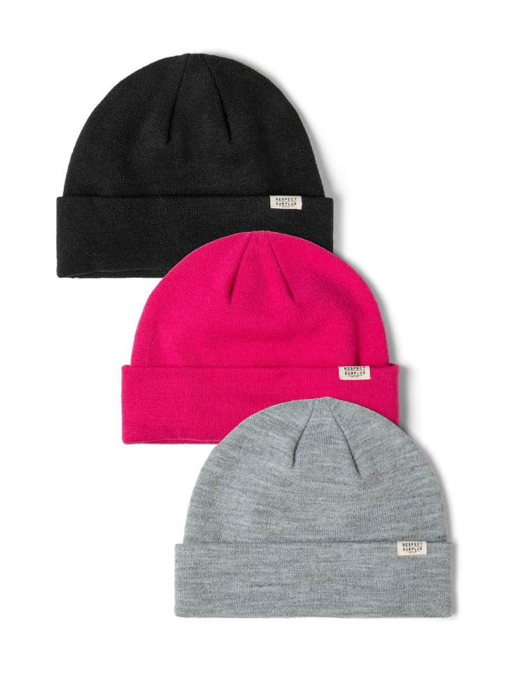 

Respect Набор из 3 предметов: шапка-бини 27uhat10 черного цвета