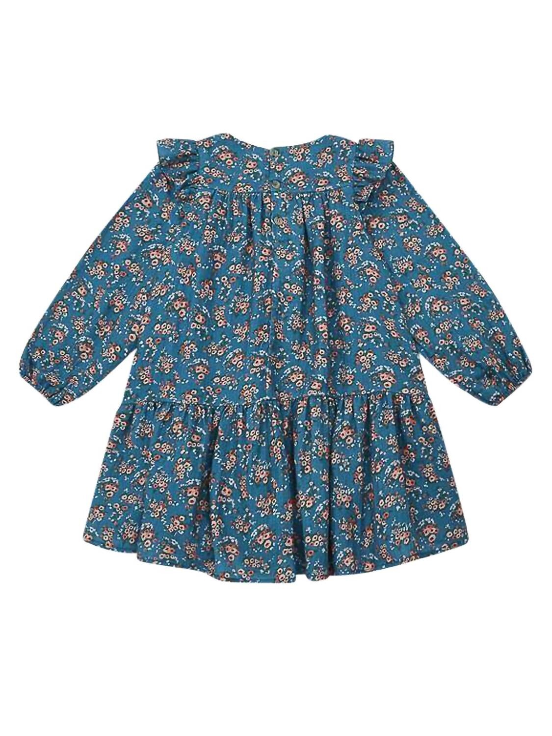 

Хлопковое платье с принтом Delia и букетом Bonton
