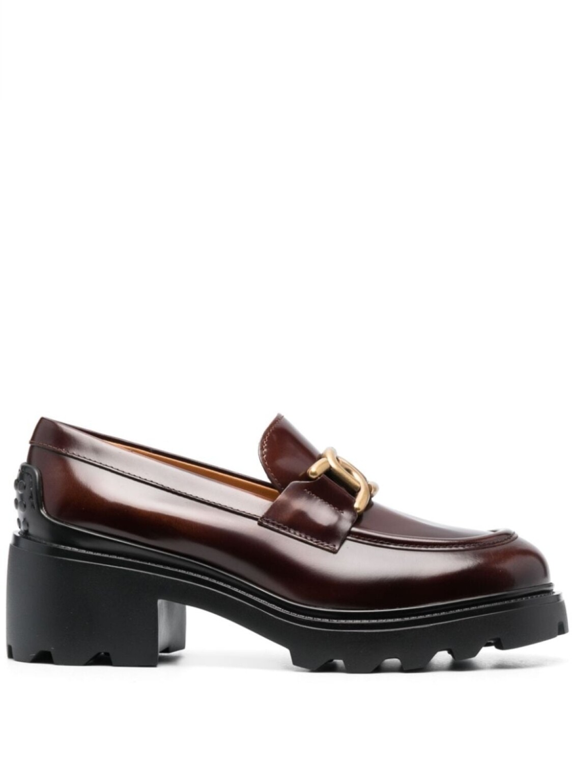 Tod's лоферы с цепочкой, коричневый