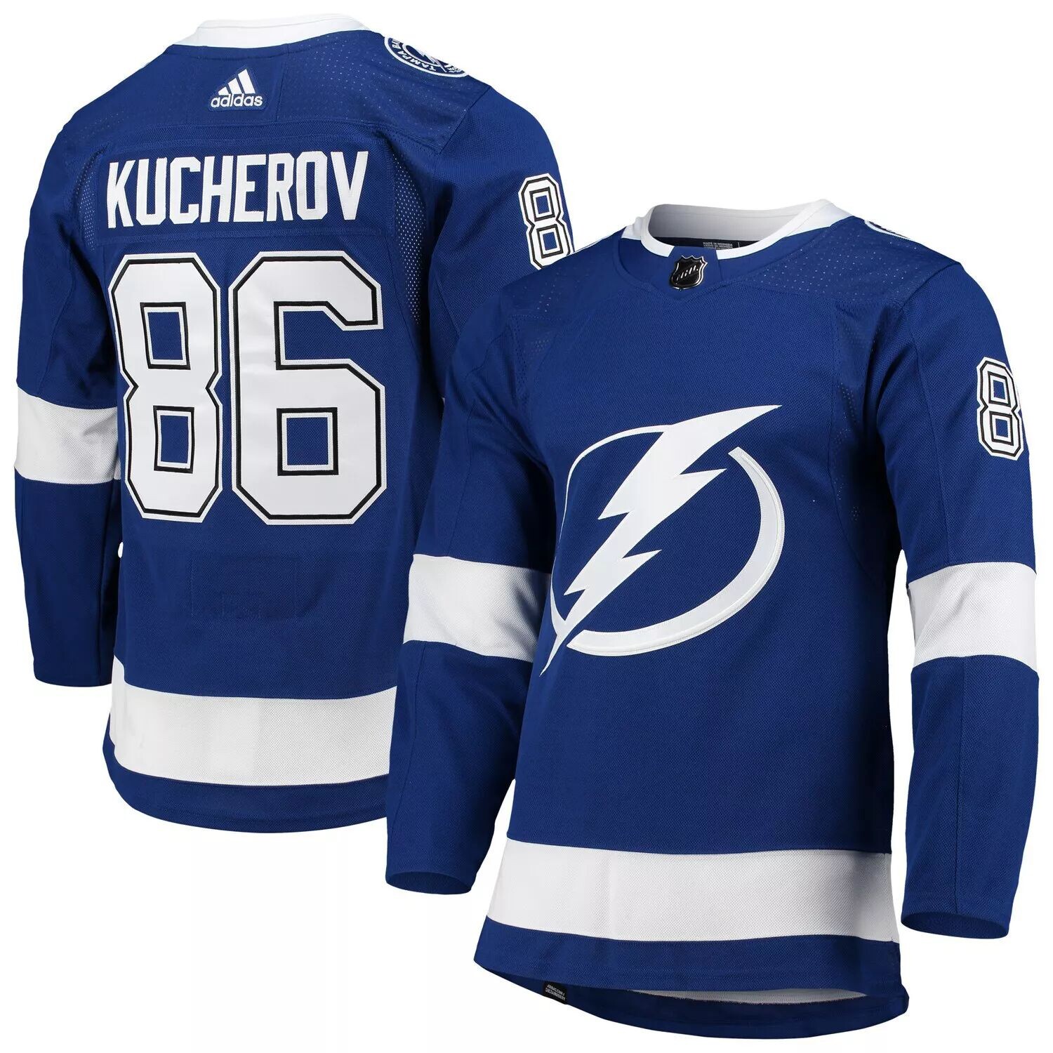 

Мужская синяя майка Никита Кучеров Tampa Bay Lightning Home Primegreen Authentic Pro Player adidas, Синий, Мужская синяя майка Никита Кучеров Tampa Bay Lightning Home Primegreen Authentic Pro Player adidas