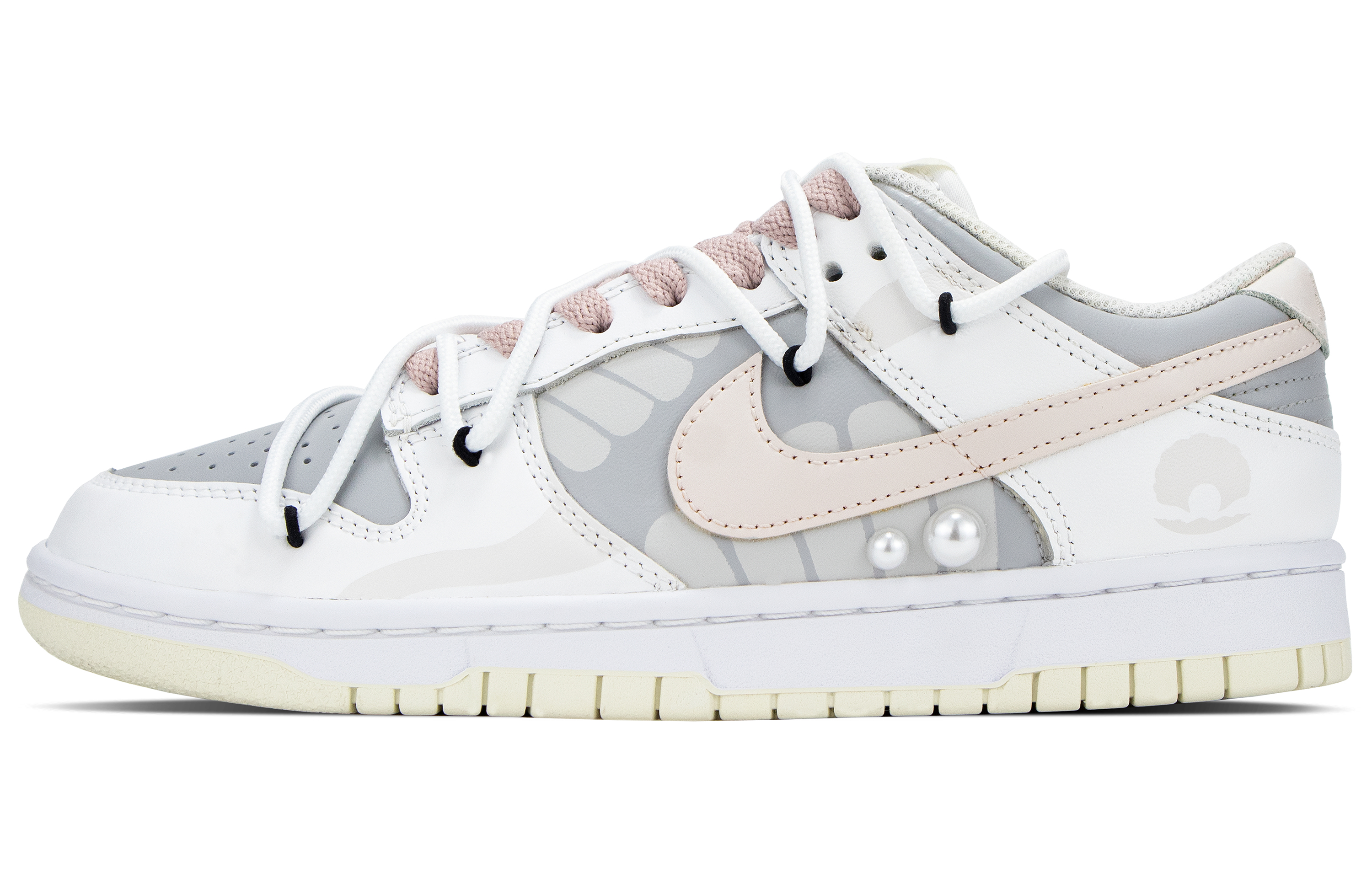 

Кроссовки Nike Dunk Skateboarding Shoes Women's Low-top Gray/Pink, цвет Lotus Color