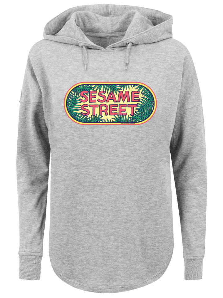 

Пуловер F4NT4STIC Oversized Hoodie Sesamstraße Jungle Logo, серый