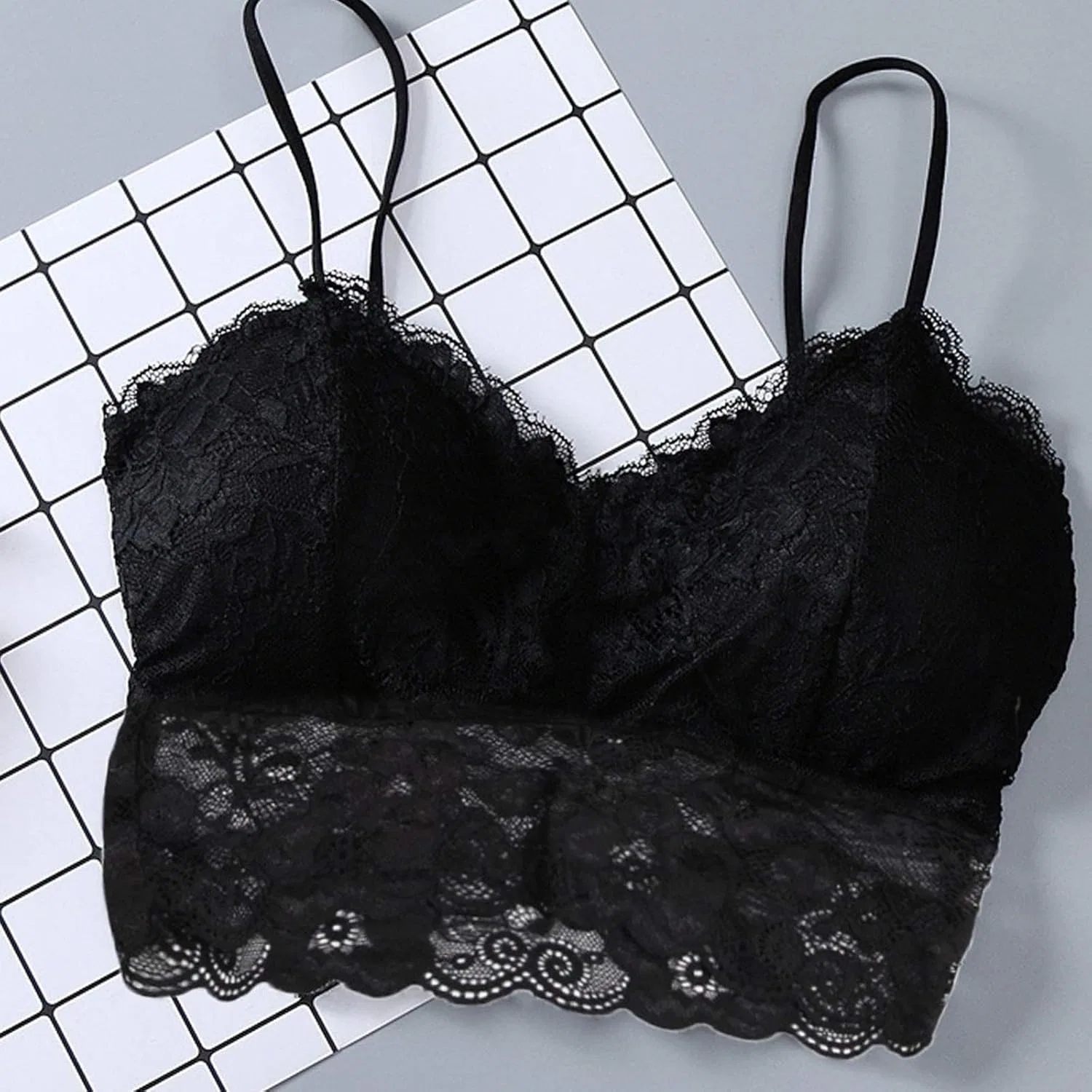 Бюстгальтер кружевной, Everyday Bras, черный — фото 2