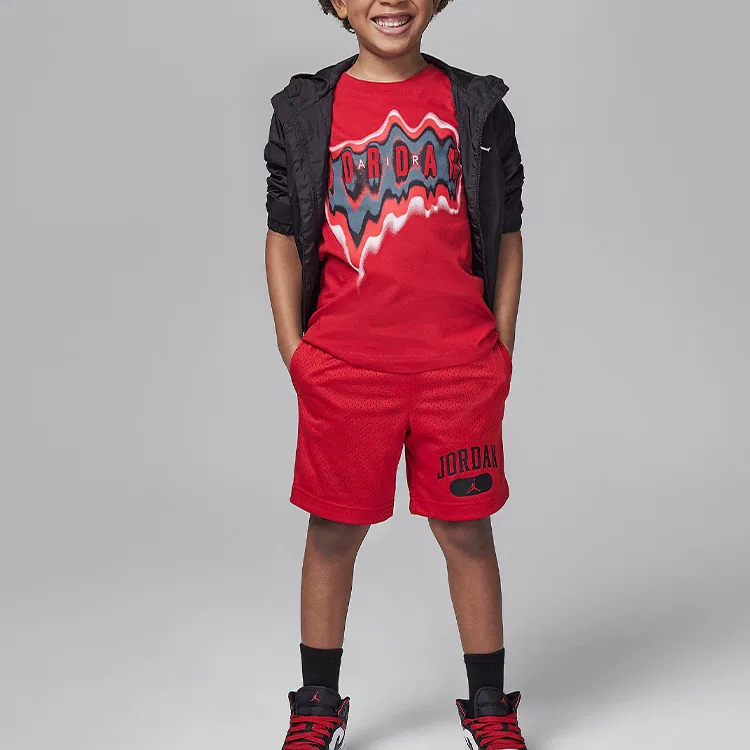 Шорты детские спортивные Jordan Kids Shorts Moderate красные — фото 3