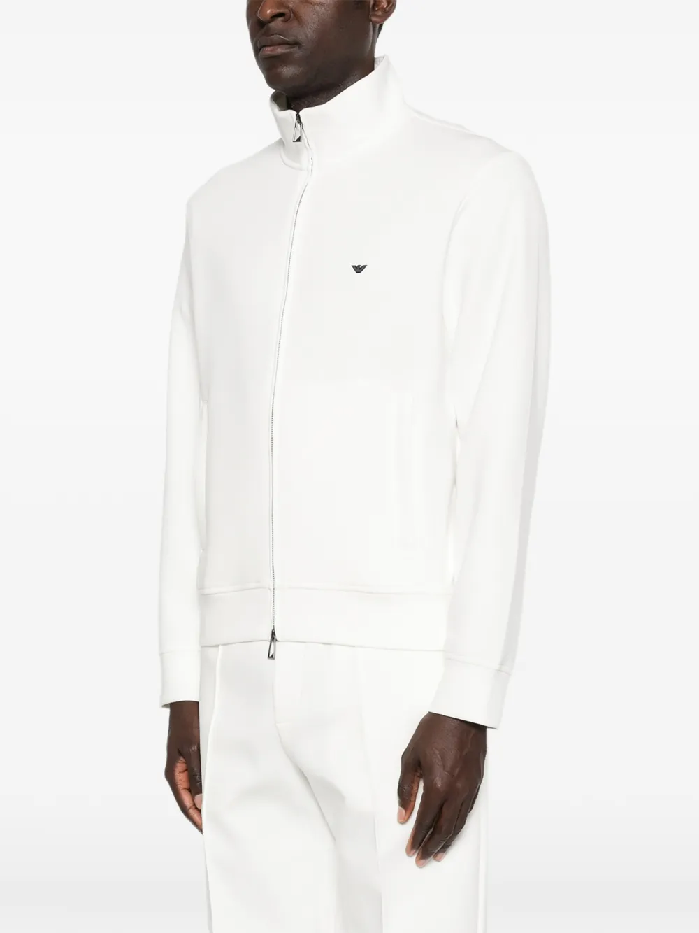 Куртка на молнии из хлопка Emporio Armani, белый — фото 3