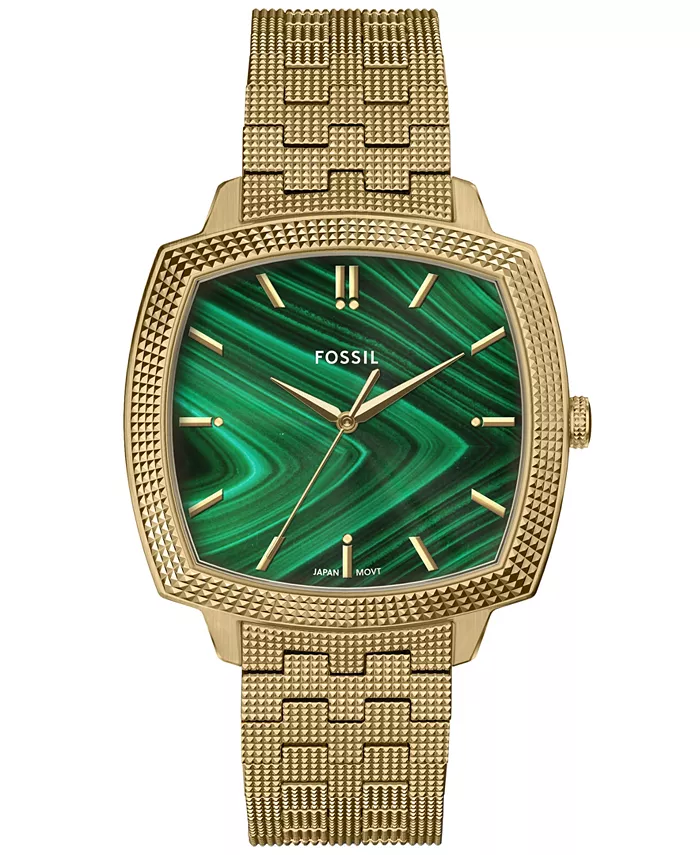 

Унисекс часы Nick Jonas x Machine Luxe Malachite Gold-Tone Stainless Steel, 37mm Fossil