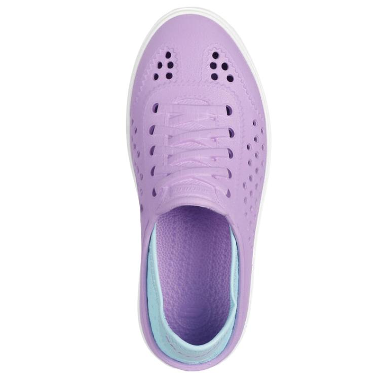 Детские сандалии с нескользящей амортизацией и низким верхом Skechers Kids, фиолетовый — фото 4