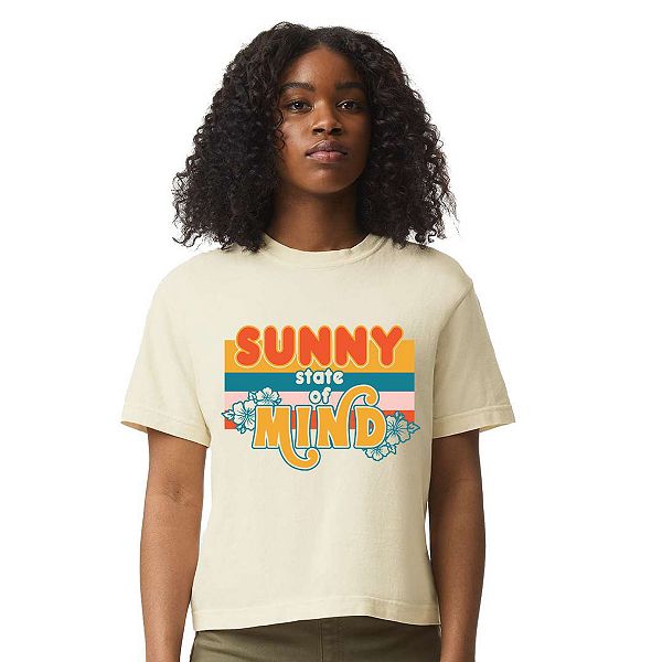 

Футболка Sunny State of Mind relaxed fit cropped Simply Sage Market, Ivory, Зеленый, Футболка Sunny State of Mind relaxed fit cropped Simply Sage Market, Ivory