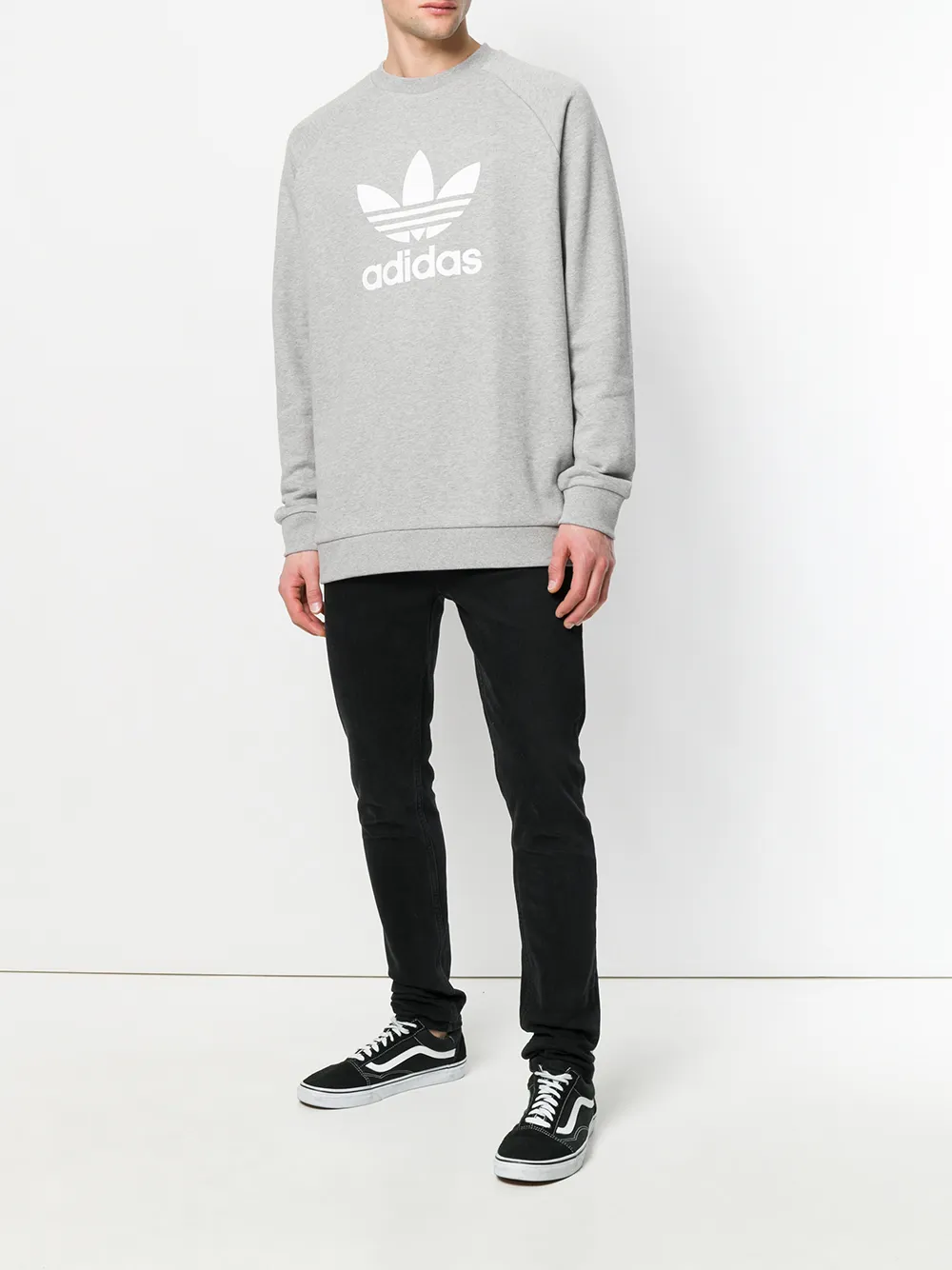 Толстовка  'trefoil' adidas, серый — фото 2