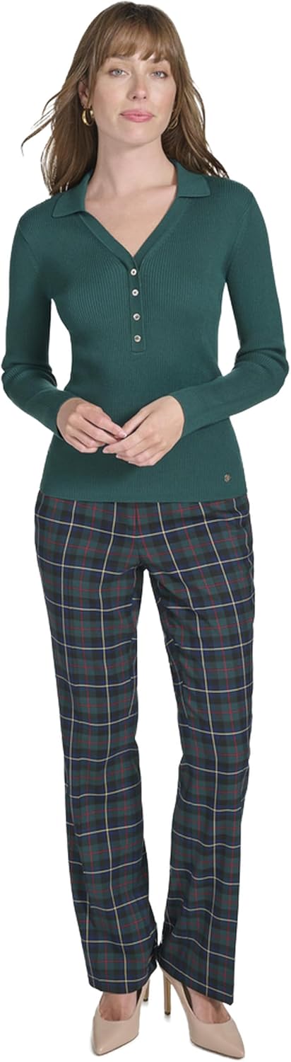 

Женский свитер с длинным рукавом и воротником Johnny от Tommy Hilfiger, Forest