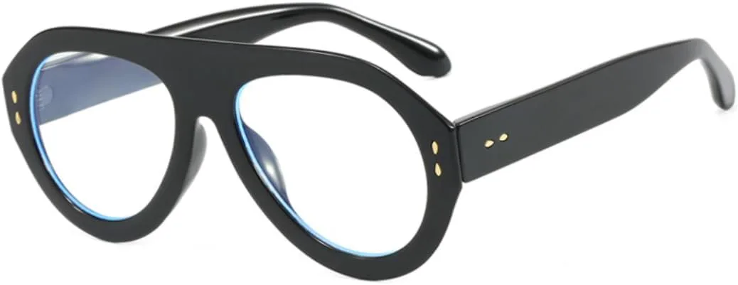 

Винтажные солнцезащитные очки для женщин и мужчин, роскошные дизайнерские солнцезащитные очки в стиле панк, защита от синего света, оправа SZVVBKK, Black Clear