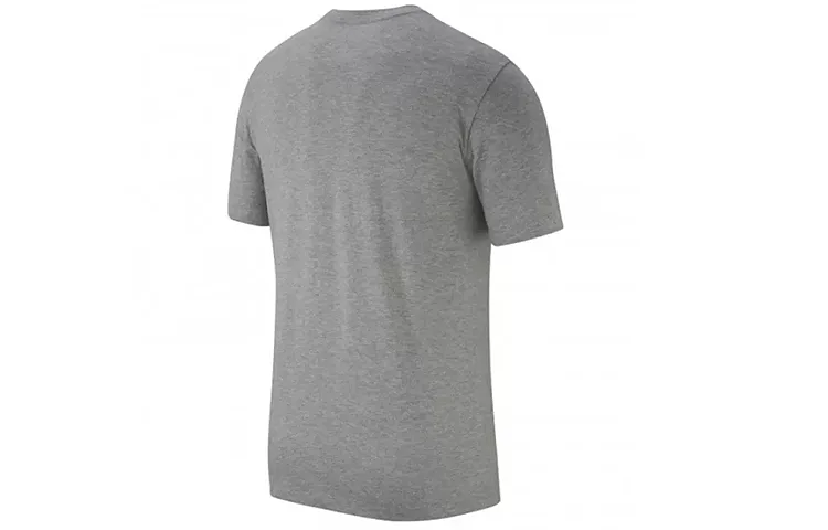 Nike Футболка Sportswear JDI мужская темно-серая с круглым вырезом Moderate Straight Fit — фото 3