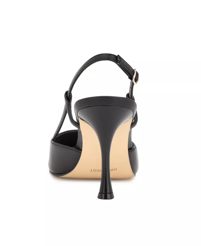 Женские туфли-лодочки Peni с острым носом и открытой пяткой Nine West, черный — фото 3