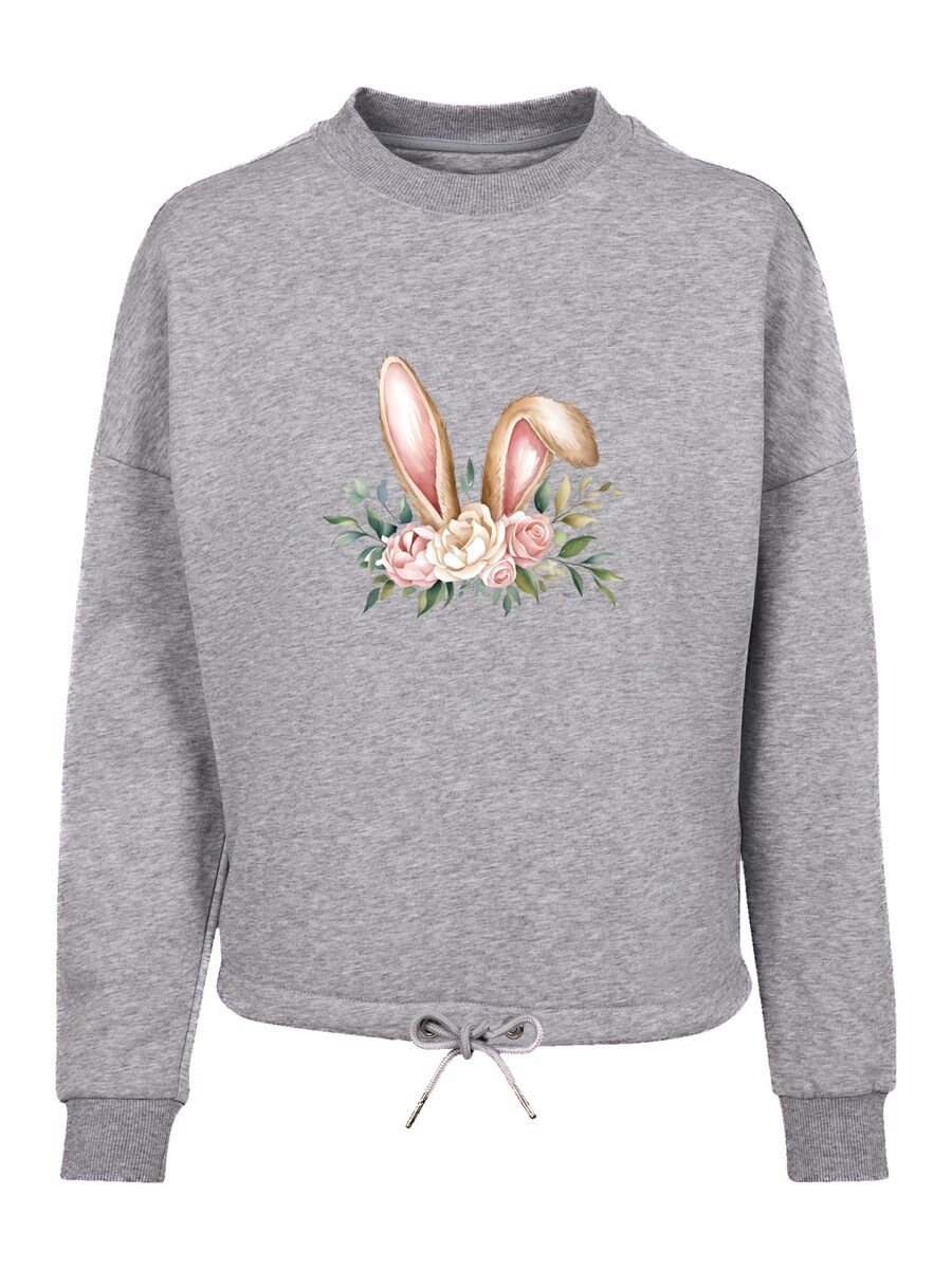 

Толстовка F4NT4STIC Blumen Osterhasen Ohren Dekor, mottled grey