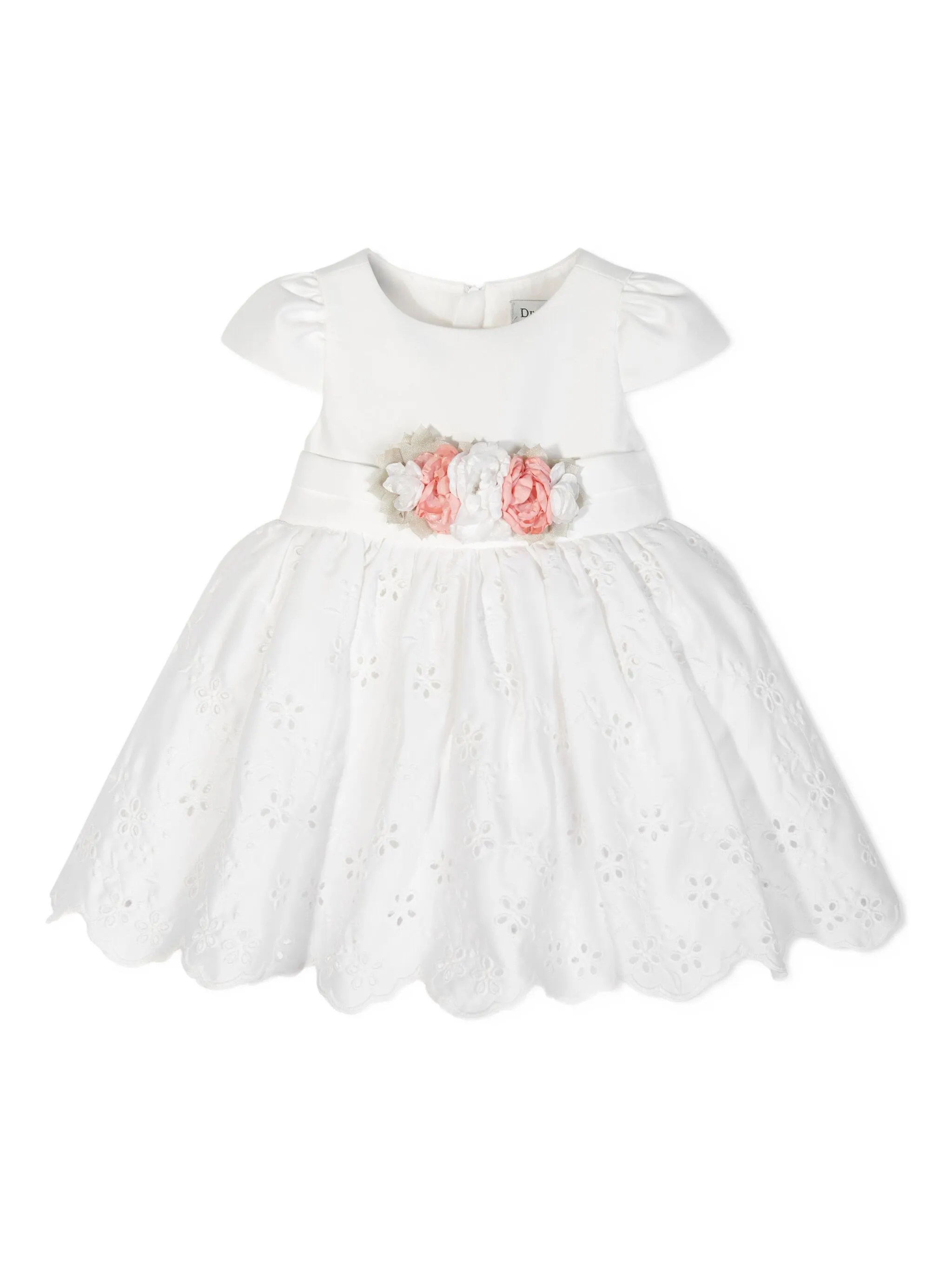 Платье с люверсами и цветочным декором Dress & Fleur, белый — фото 2