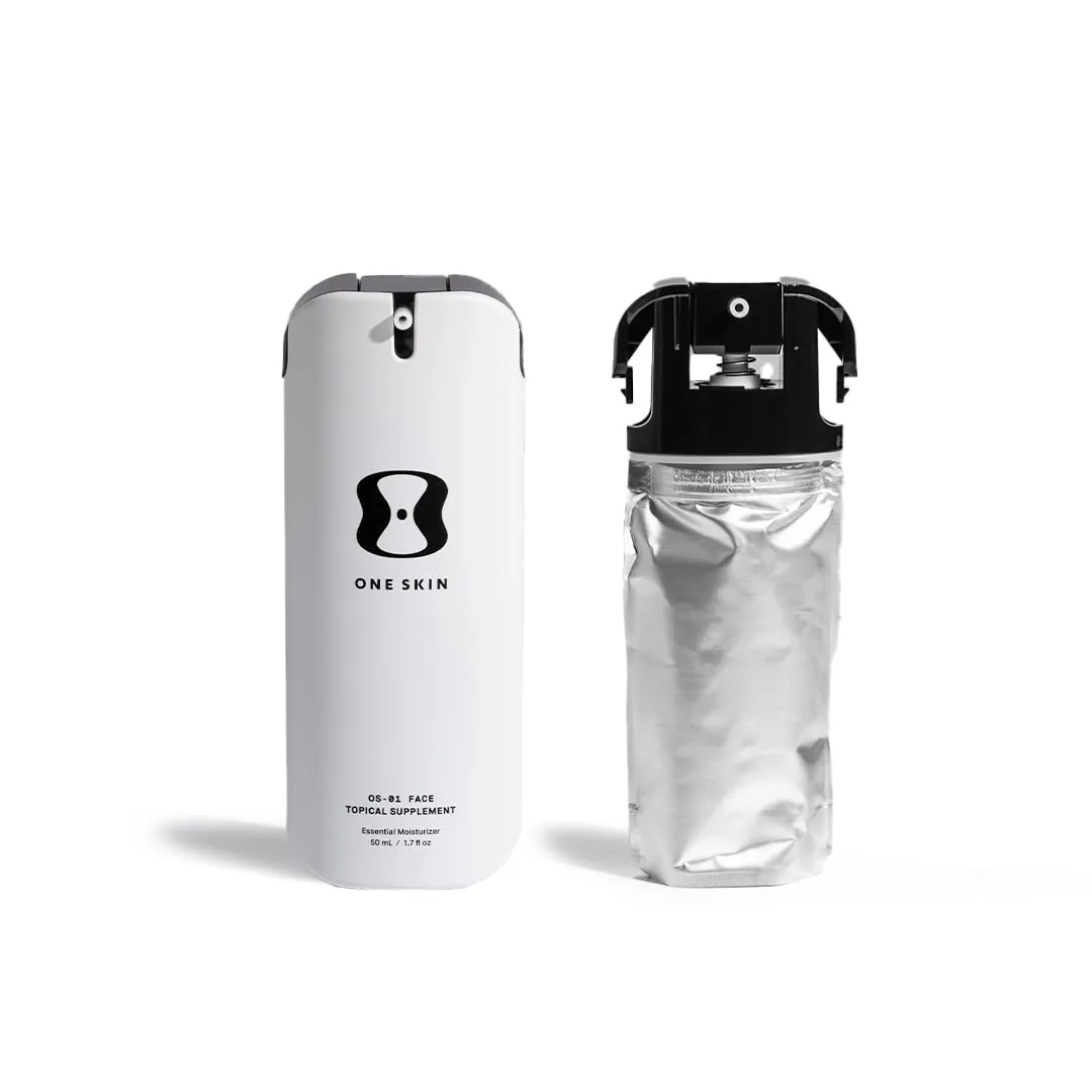 OneSkin FACE OS-01 Пептидная добавка для наружного применения с пакетиком для пополнения запасов | Увлажняющий крем для лица, способствующий долголетию и омоложению кожи