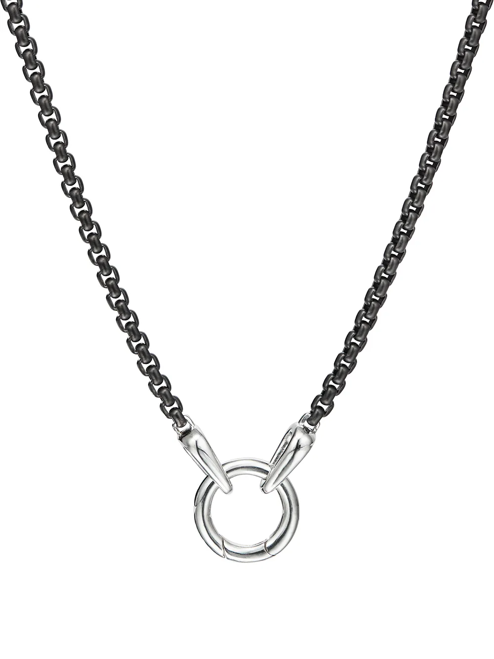 

Колье Smooth Amulet Box Chain (2.7 мм) David Yurman, серебяный