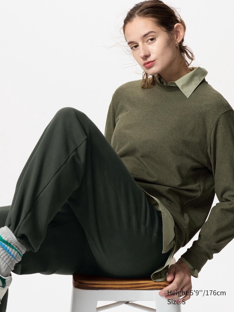 

Лонгслив с круглым вырезом из мягкого трикотажного флиса Uniqlo, цвет 56