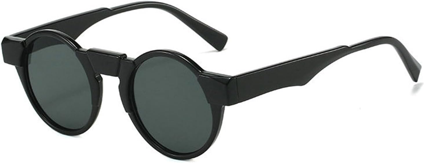 

Солнцезащитные очки Willochra Retro Small Round для женщин, модные, конфетных оттенков, защита от УФ-излучения UV400, для мужчин, трендовые, в стиле панк, черные и зеленые, C1