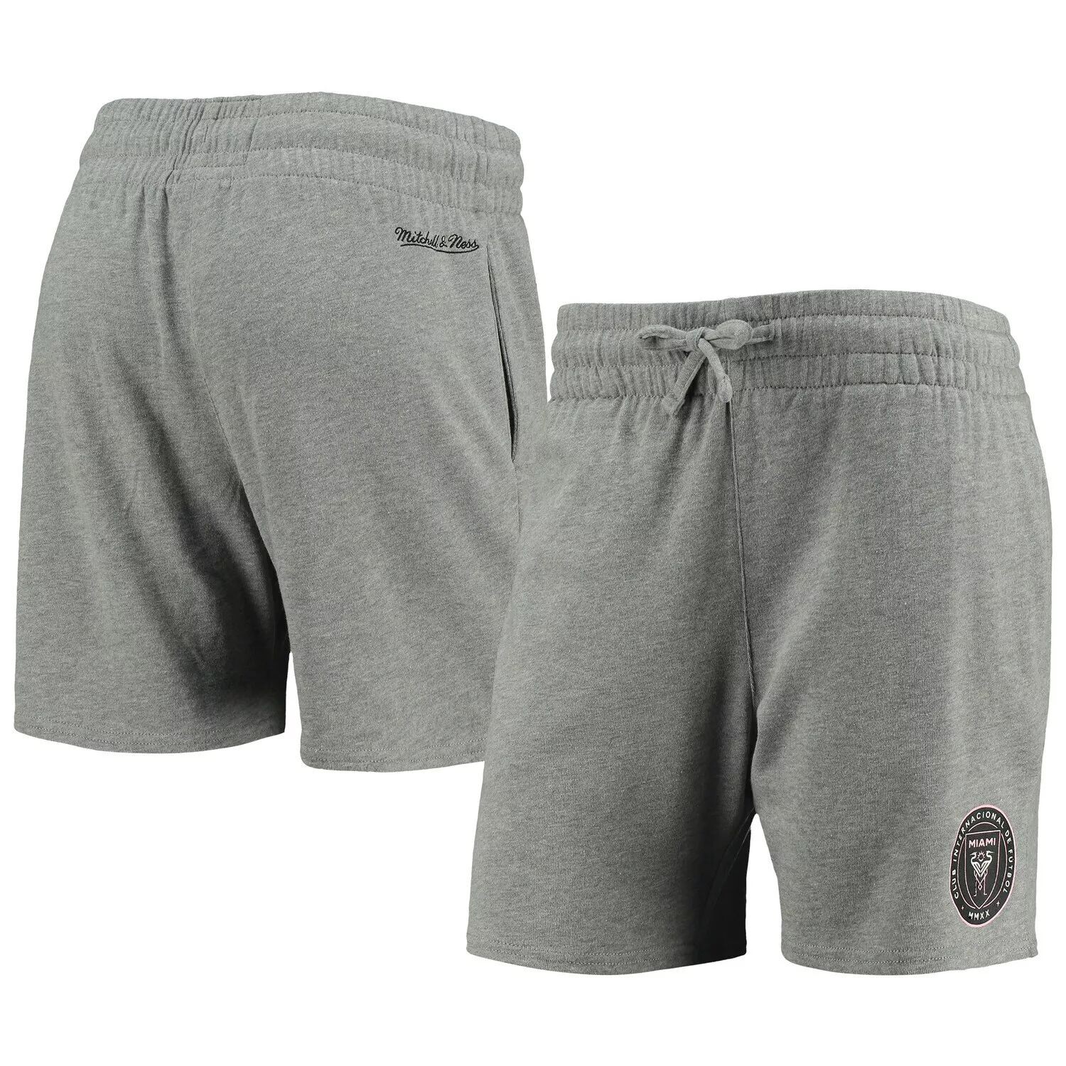 

Женские серые шорты с логотипом Mitchell & Ness Heathered Inter Miami CF