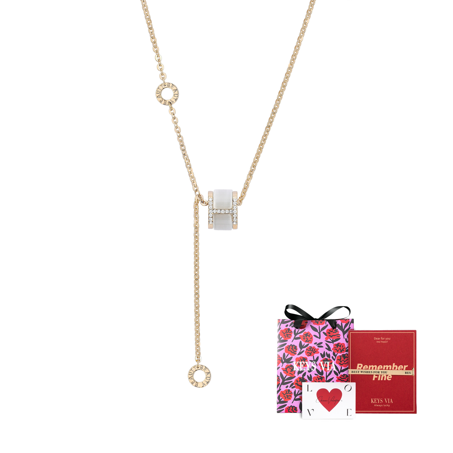 

KEYS VIA Нишевая женская цепочка на шею с подвеской для памятного дня рождения